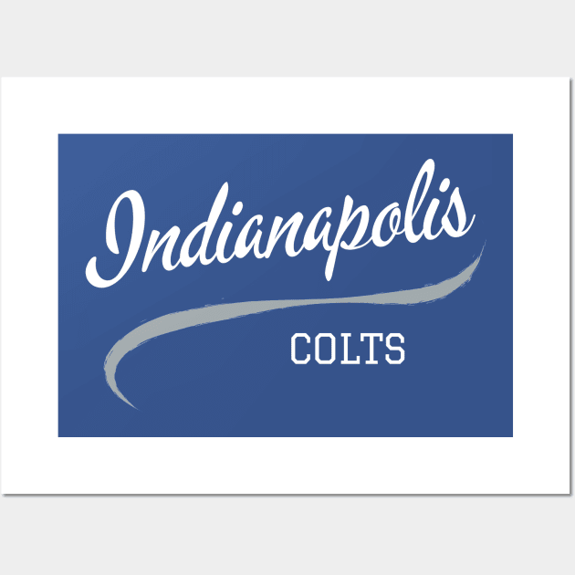 Colts Retro Wall Art by CityTeeDesigns